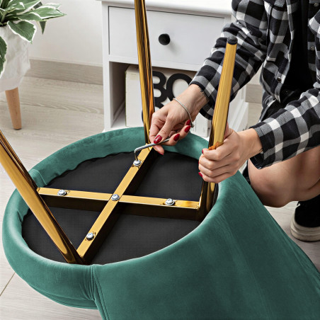 Atene Poltroncina Velluto Velvet Verde