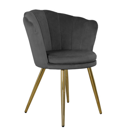 Atene Poltroncina Velluto Velvet Grigio scuro