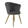 Atene Poltroncina Velluto Velvet Grigio scuro