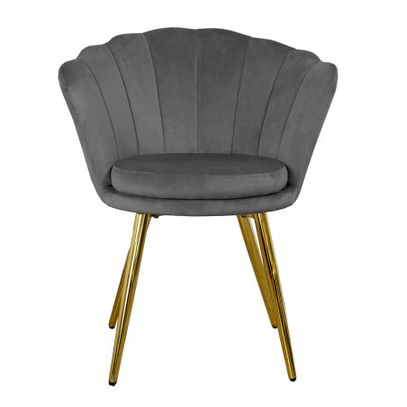 Atene Poltroncina Velluto Velvet Grigio scuro