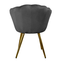Atene Poltroncina Velluto Velvet Grigio scuro