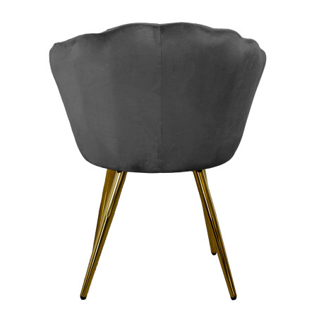 Atene Poltroncina Velluto Velvet Grigio scuro