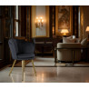 Atene Poltroncina Velluto Velvet Grigio scuro