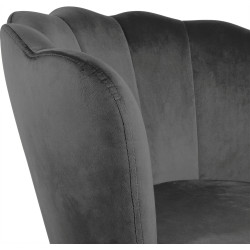 Atene Poltroncina Velluto Velvet Grigio scuro