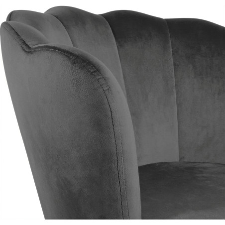 Atene Poltroncina Velluto Velvet Grigio scuro