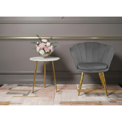 Atene Poltroncina Velluto Velvet Grigio scuro