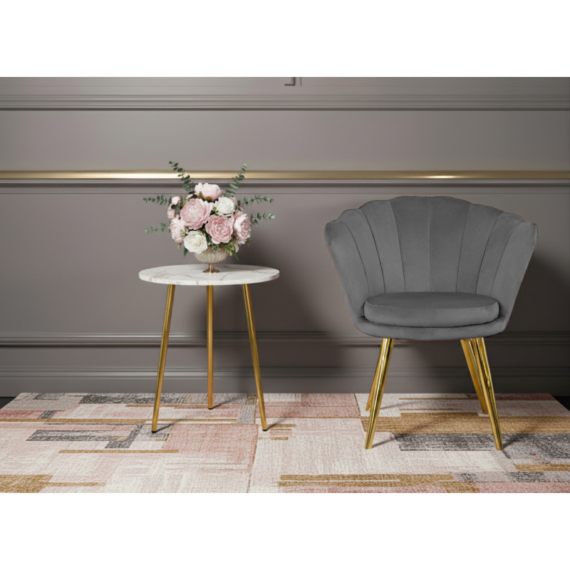 Atene Poltroncina Velluto Velvet Grigio scuro