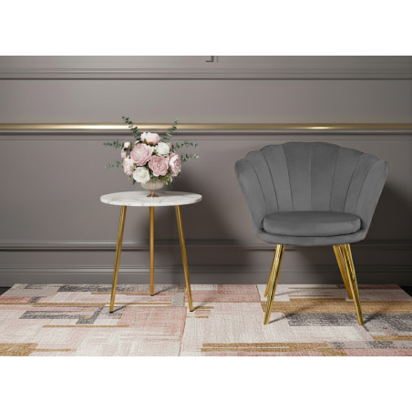 Atene Poltroncina Velluto Velvet Grigio scuro
