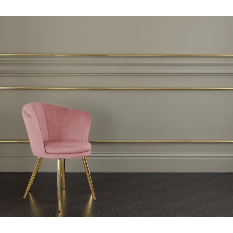 Atene Poltroncina Velluto Velvet Rosa