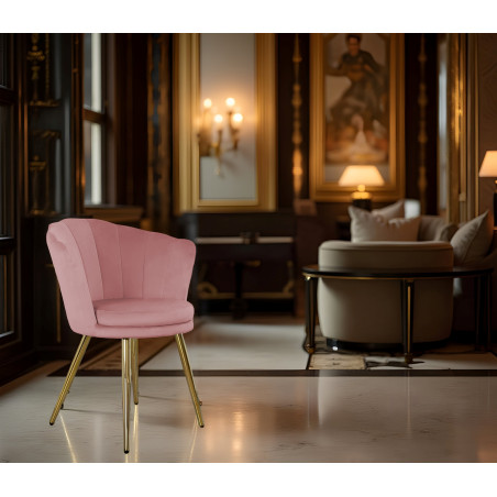 Atene Poltroncina Velluto Velvet Rosa
