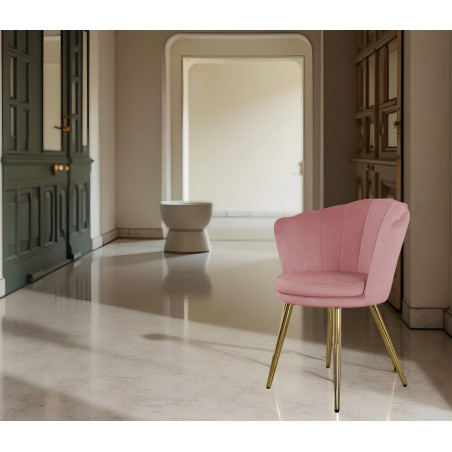 Atene Poltroncina Velluto Velvet Rosa