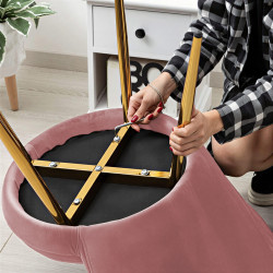 Atene Poltroncina Velluto Velvet Rosa