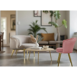 Atene Poltroncina Velluto Velvet Rosa
