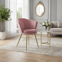 Atene Poltroncina Velluto Velvet Rosa