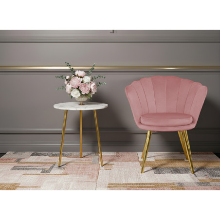 Atene Poltroncina Velluto Velvet Rosa