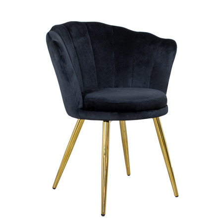 Atene Poltroncina Velluto Velvet Nero