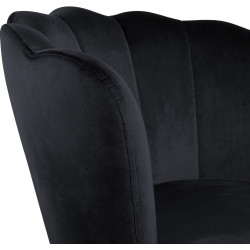 Atene Poltroncina Velluto Velvet Nero