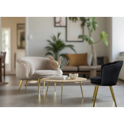 Atene Poltroncina Velluto Velvet Nero