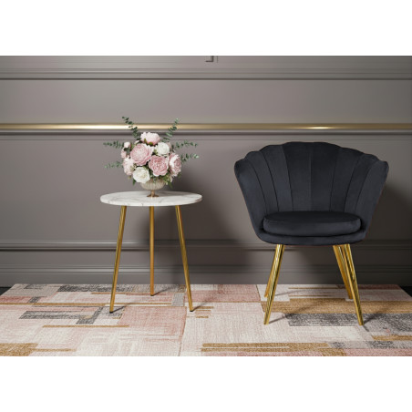 Atene Poltroncina Velluto Velvet Nero