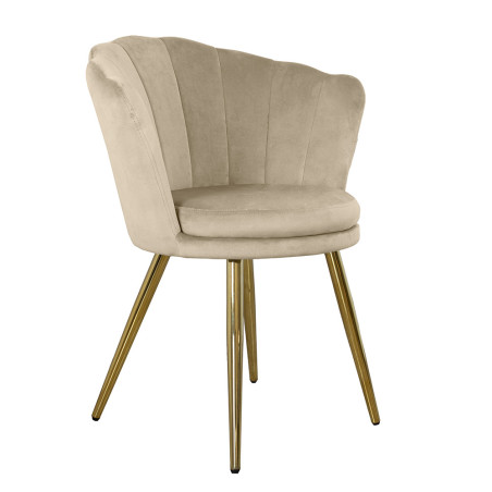 Atene Poltroncina Velluto Velvet Beige