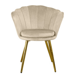 Atene Poltroncina Velluto Velvet Beige