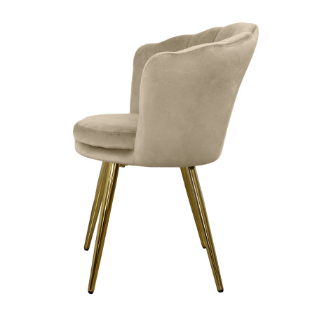 Atene Poltroncina Velluto Velvet Beige