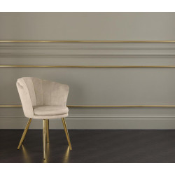 Atene Poltroncina Velluto Velvet Beige