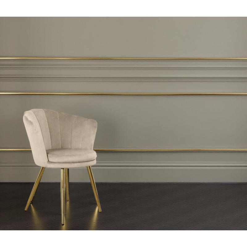Atene Poltroncina Velluto Velvet Beige