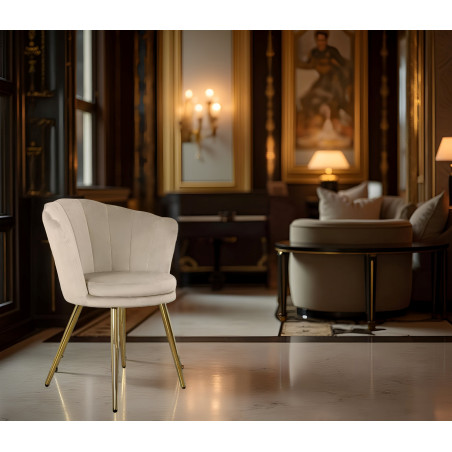 Atene Poltroncina Velluto Velvet Beige