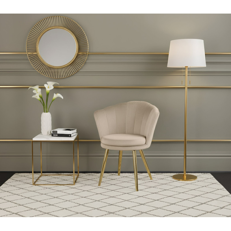 Atene Poltroncina Velluto Velvet Beige