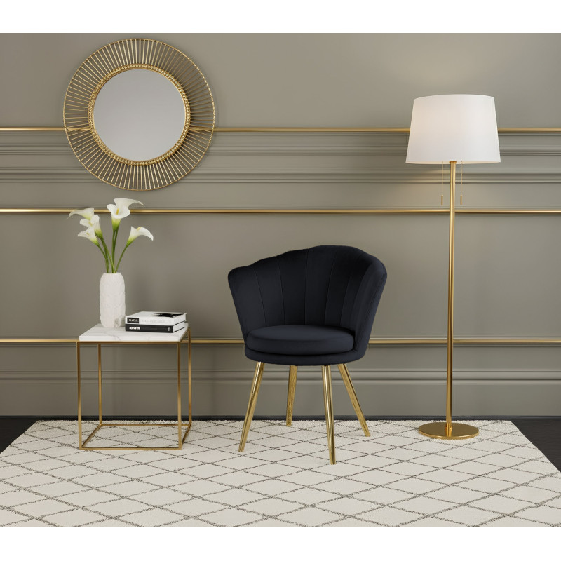 Atene Poltroncina Velluto Velvet Nero