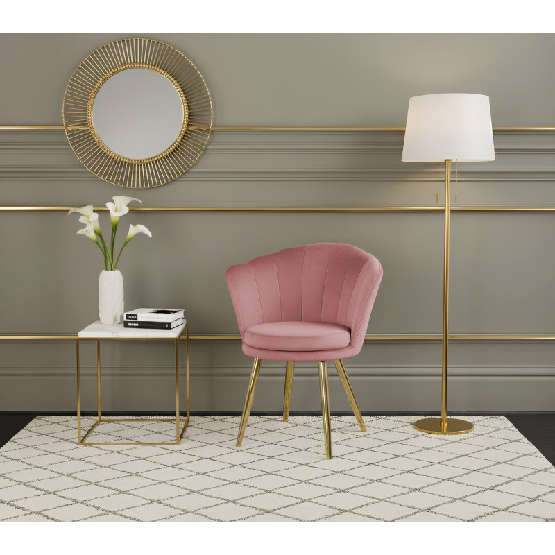 Atene Poltroncina Velluto Velvet Rosa