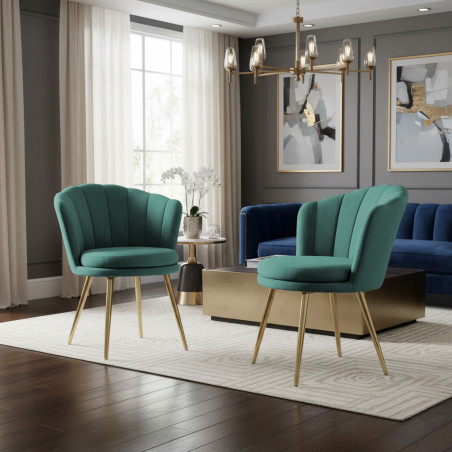 Atene Poltroncina Velluto Velvet Verde