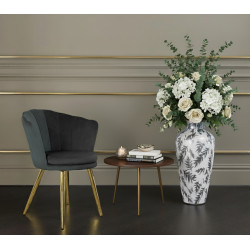 Atene Poltroncina Velluto Velvet Grigio scuro