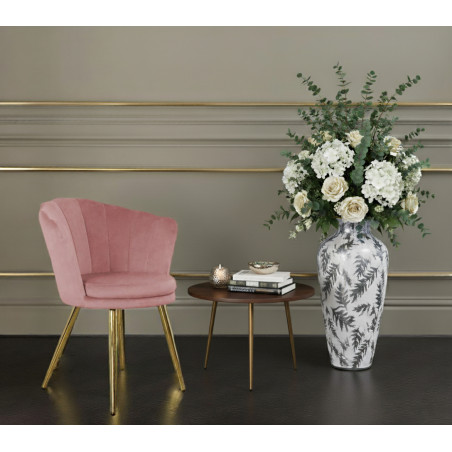 Atene Poltroncina Velluto Velvet Rosa