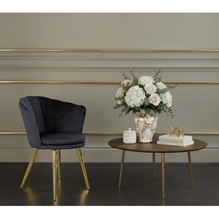 Atene Poltroncina Velluto Velvet Nero