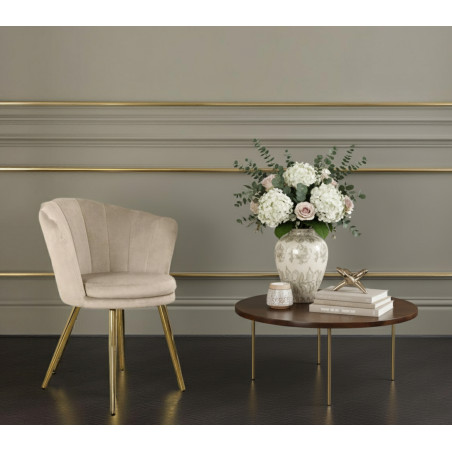 Atene Poltroncina Velluto Velvet Beige