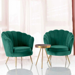 Atene Poltrona XL in Velluto Velvet Verde