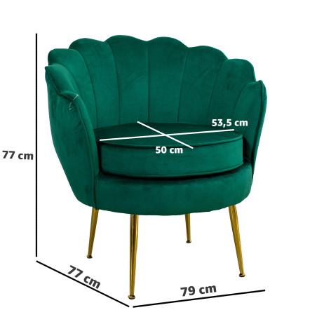 Atene Poltrona XL in Velluto Velvet Verde