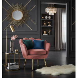 Atene Poltrona XL in Velluto Velvet Rosa