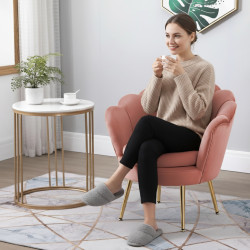 Atene Poltrona XL in Velluto Velvet Rosa