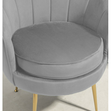 Atene Poltrona XL in Velluto Velvet Grigio chiaro