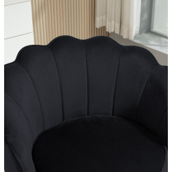 Atene Poltrona XL in Velluto Velvet Nero