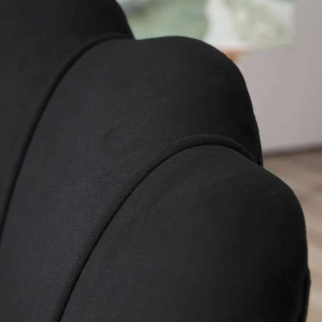 Atene Poltrona XL in Velluto Velvet Nero