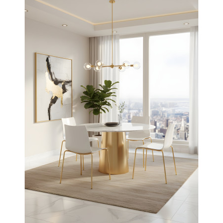 ZEBRA ANTISHOCK 4 gambe ottone satinato