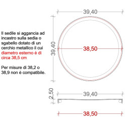 SEDILE TONDO in Plastica chiuso