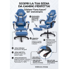 Sedia Gaming Centenario Forza Azzurri Napoli